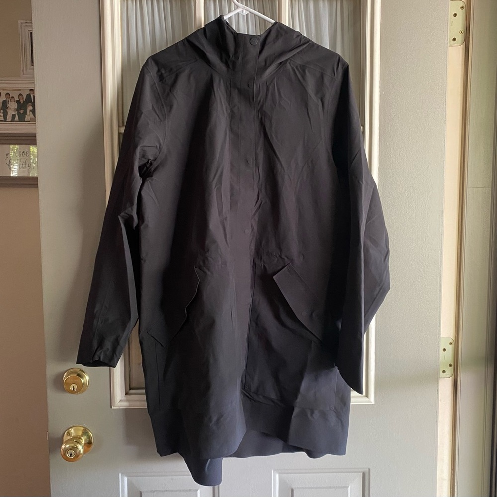 REI Black Hooded Rain Jacket